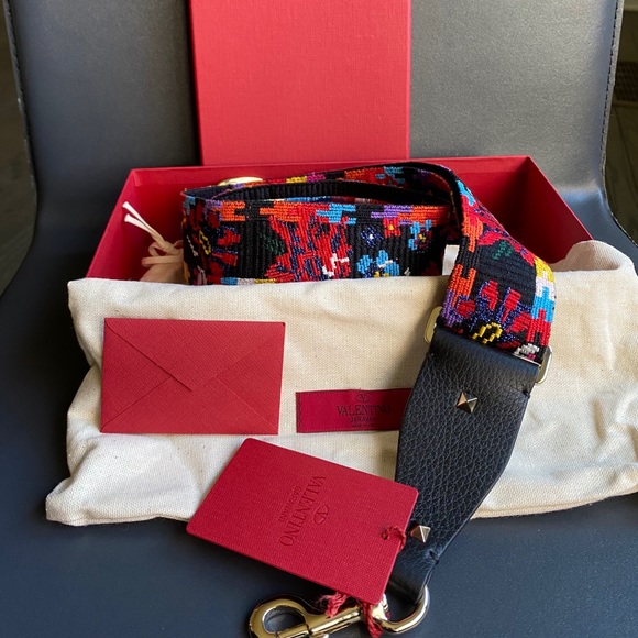 Valentino Colorful Embroidered Strap Floral Motif - Picture 2 of 4